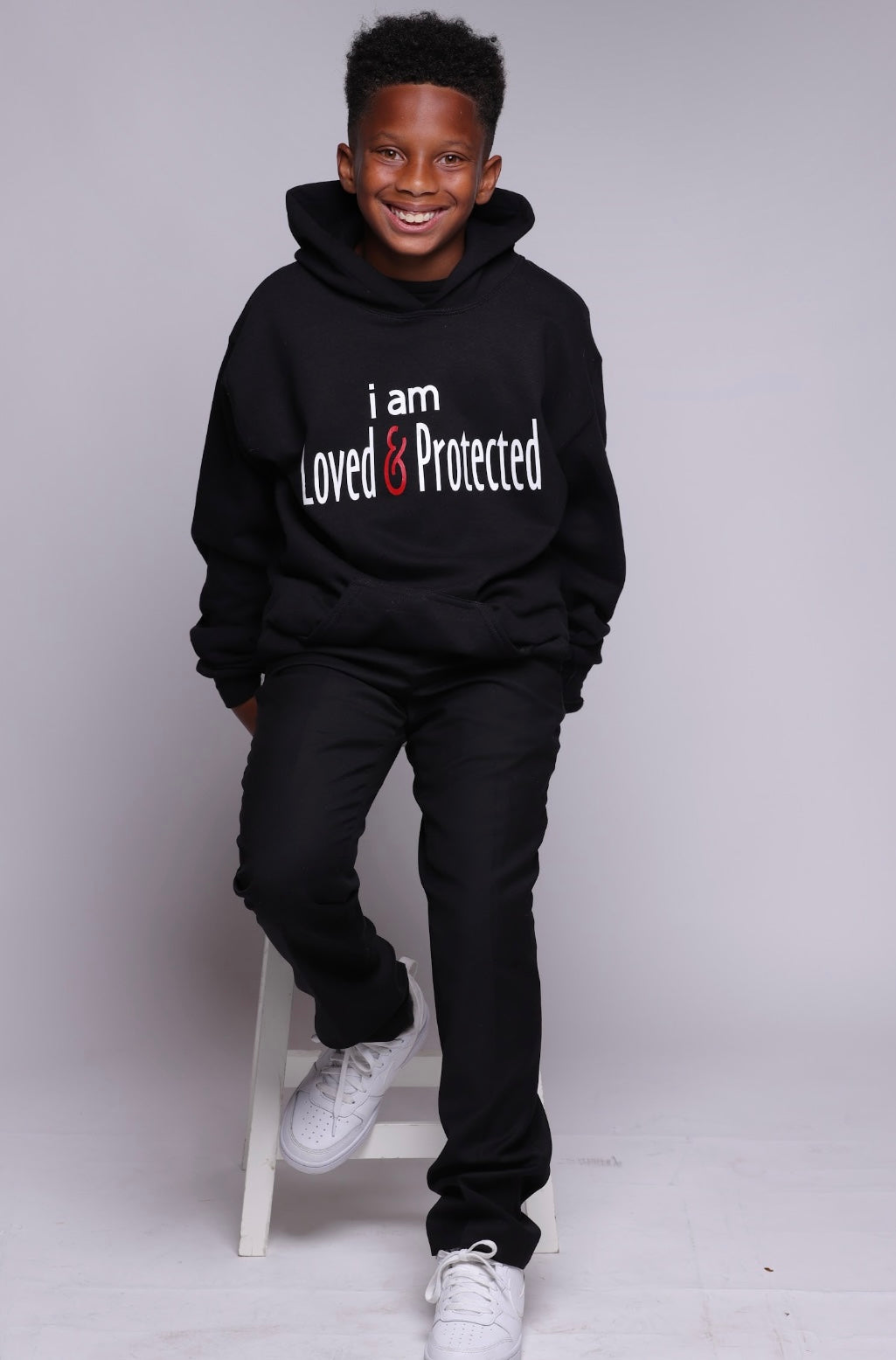i am Loved & Protected BLACK Hoodie - Loved and Protected