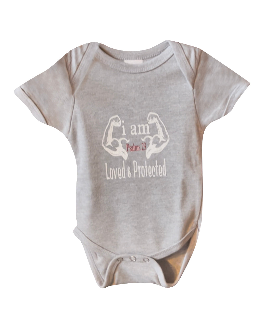 Baby Onesie Muscles - Loved and Protected